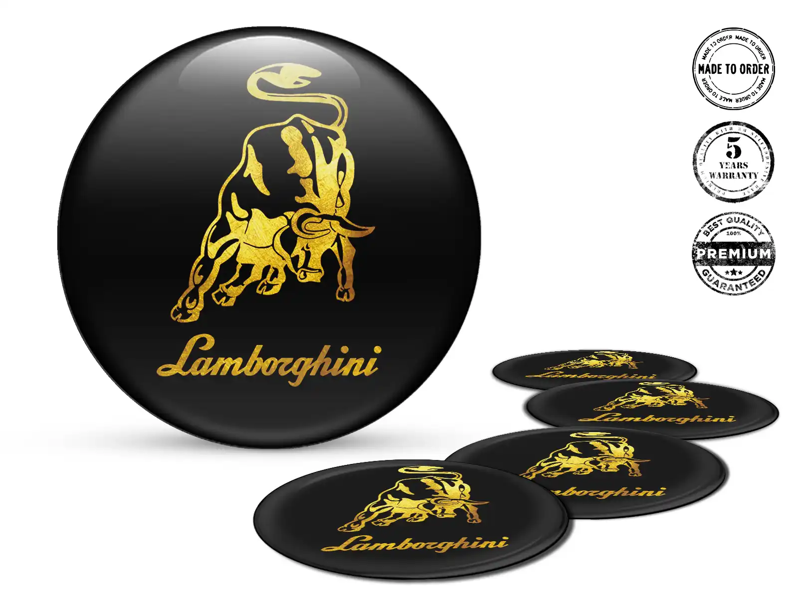 Lamborghini Radaufkleber Logo Hochwertige Epoxy-Edition